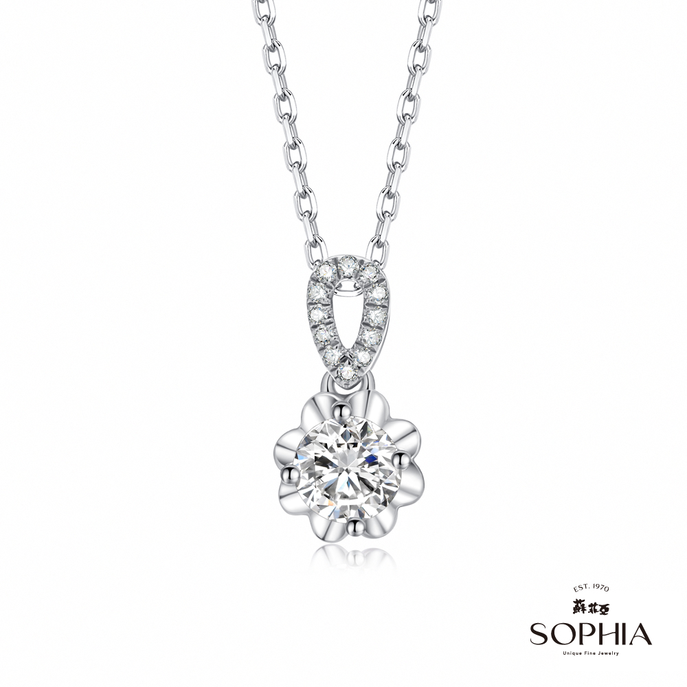 SOPHIA 蘇菲亞 珠寶 - 幸福捧花 30分 F/VS2 18K金 鑽石項墜