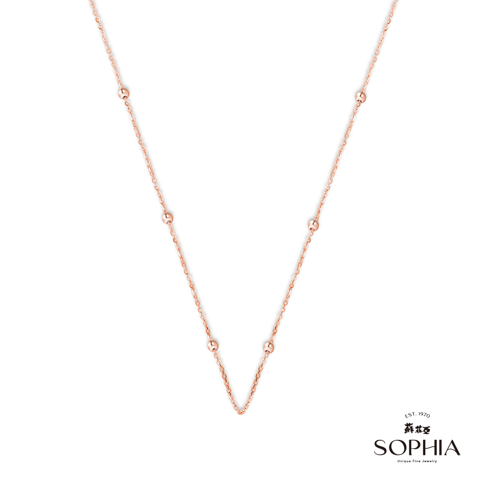 SOPHIA 蘇菲亞 豆豆鍊 18吋 18K金套鍊