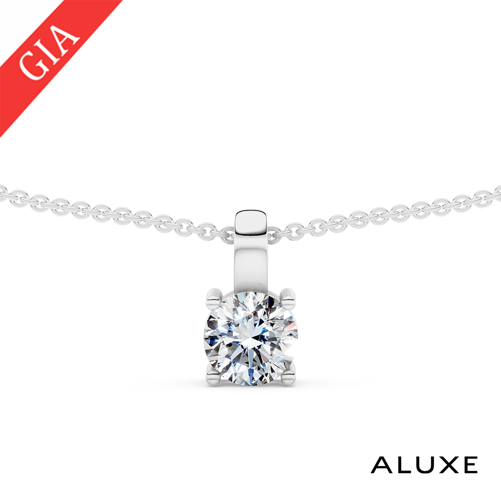 ALUXE 亞立詩 GIA 0.30克拉 DSI1 3EX 18K金 鑽石項鍊 經典優雅 NS0670
