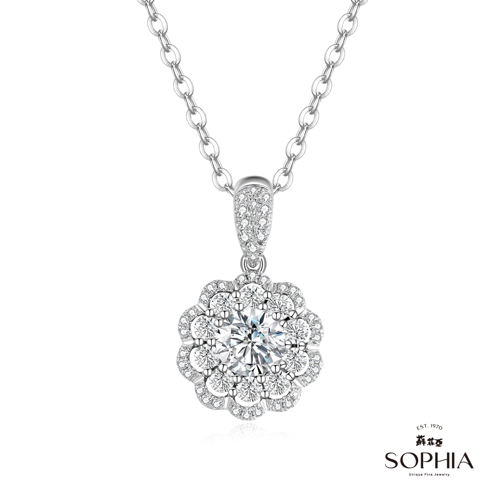 SOPHIA 蘇菲亞 Calista卡莉絲塔IGI 1.00克拉 D/VS1 PT950鉑金 鑽石項墜(培育鑽)