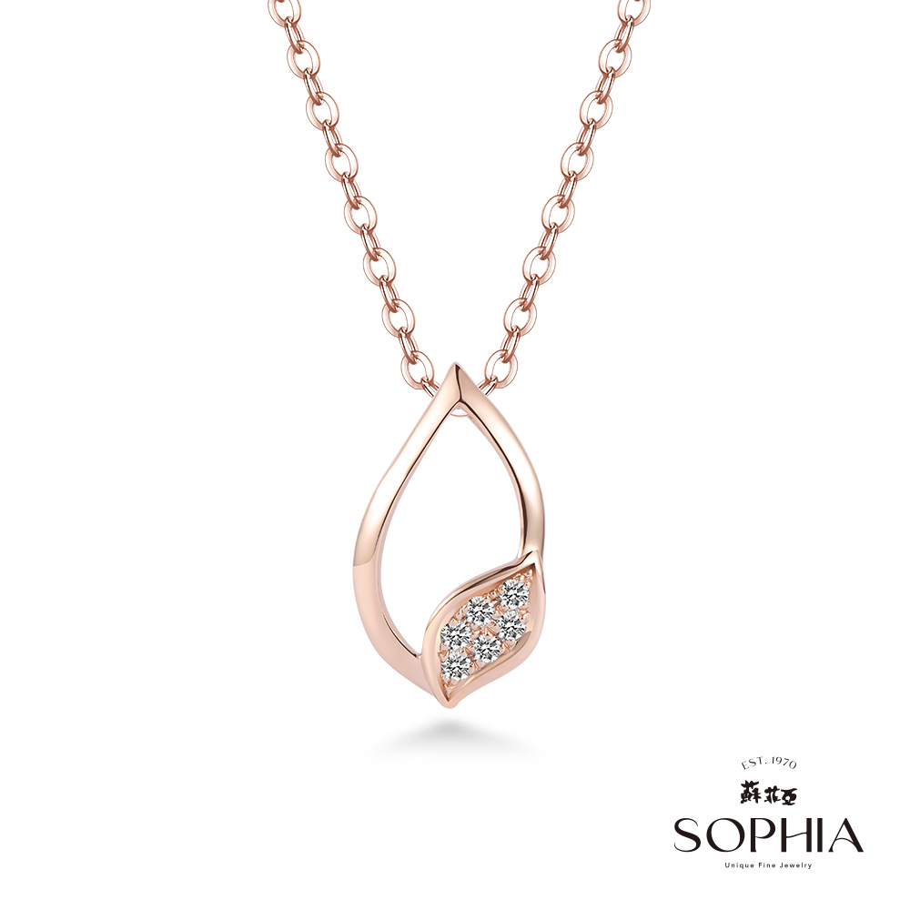SOPHIA 蘇菲亞 珠寶 - 淬光 14K玫瑰金 鑽石項墜