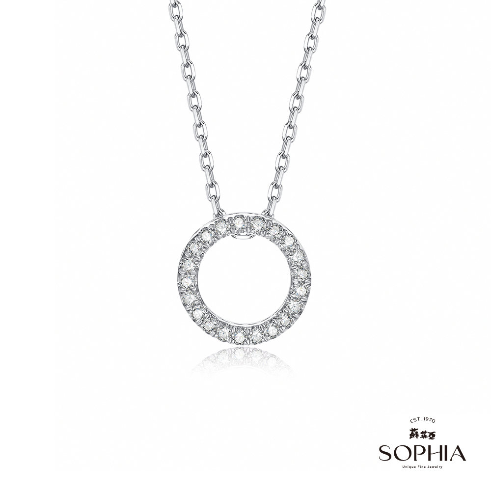 SOPHIA 蘇菲亞 珠寶 - 無限愛 14K白金 鑽石項鍊