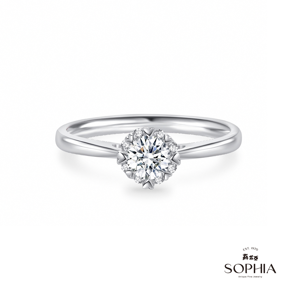SOPHIA 蘇菲亞 珠寶 - 費洛拉S 30分 GIA D/SI2 PT950鉑金 鑽石戒指