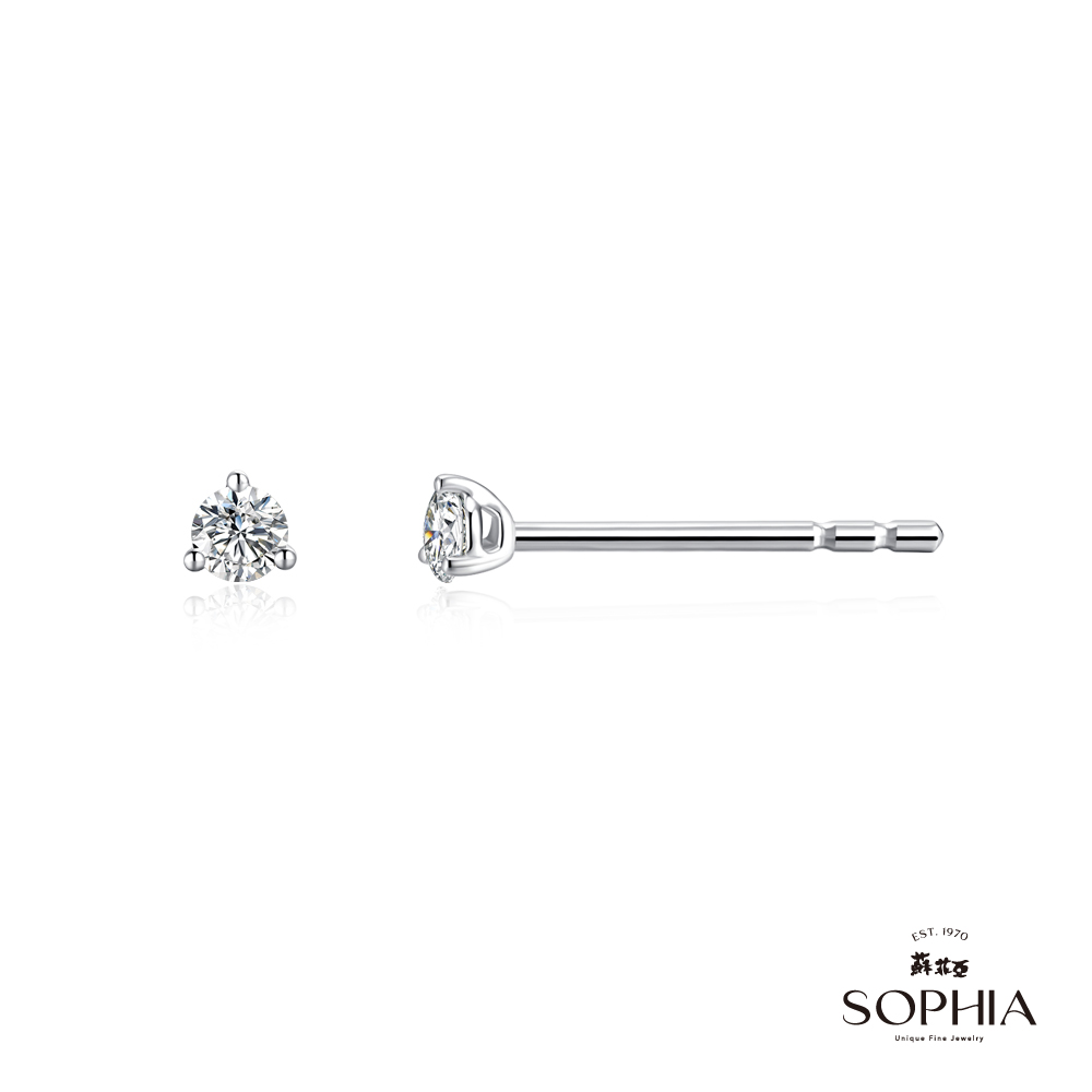 SOPHIA 蘇菲亞 三爪 5分 14K金 鑽石耳環