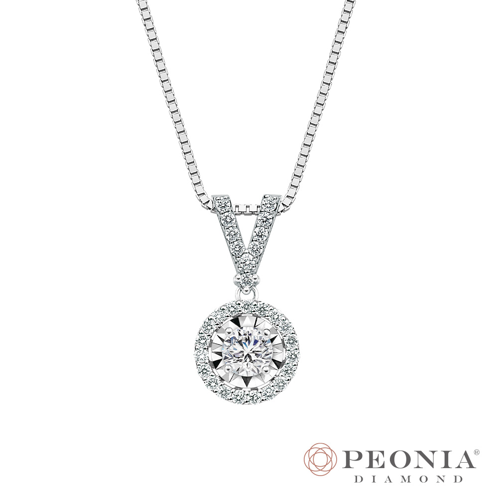 Just Diamond 鎮金店 【Peonia Diamond】恆光-圓(華麗) 鑽石吊墜 (不含鍊)