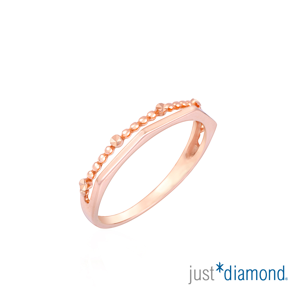 Just Diamond 鎮金店 方采交映 18K玫瑰金戒指(網路限定)