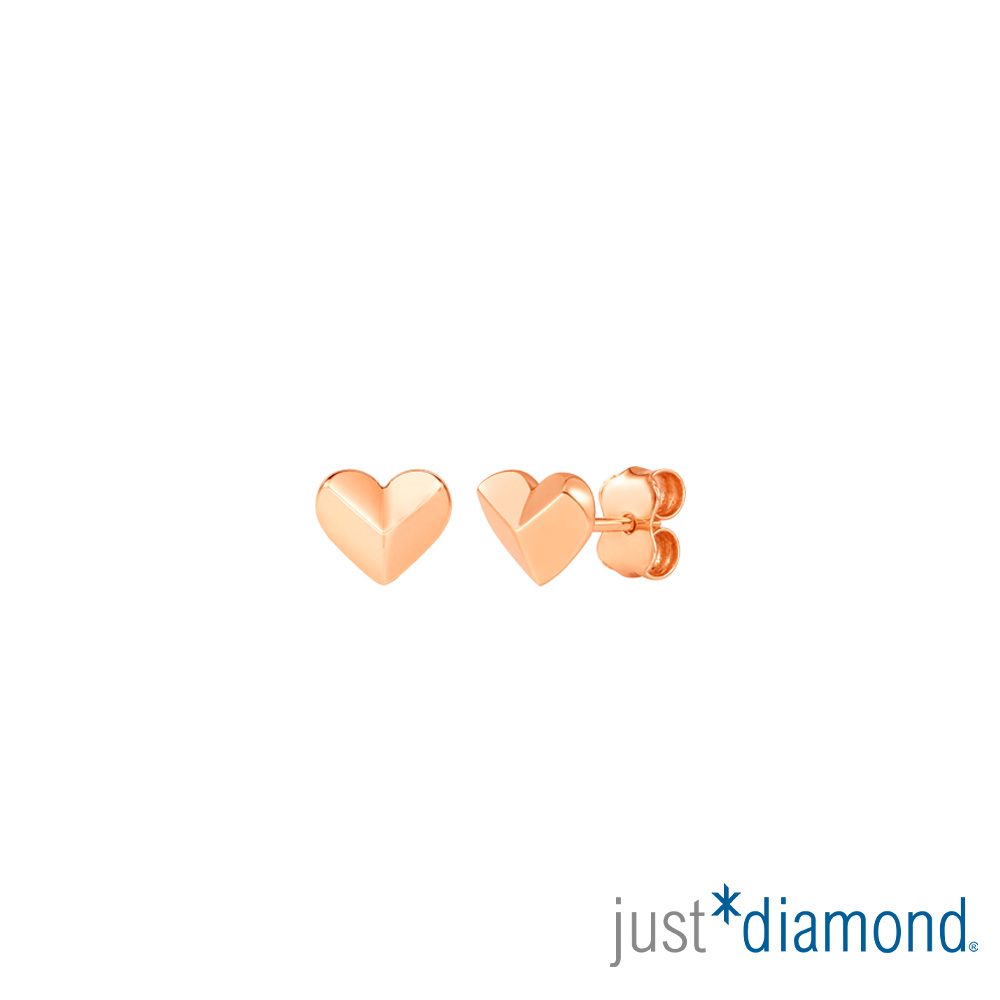 Just Diamond 鎮金店 心耀 18K玫瑰金耳環 (網路限定)