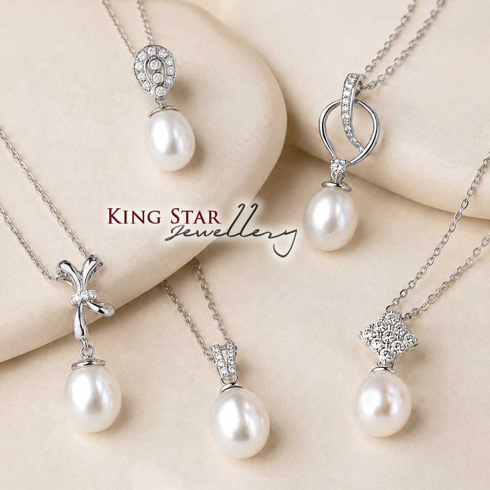 King Star (買墜送鍊) 8-9mm天然珍珠項鍊-多款任選