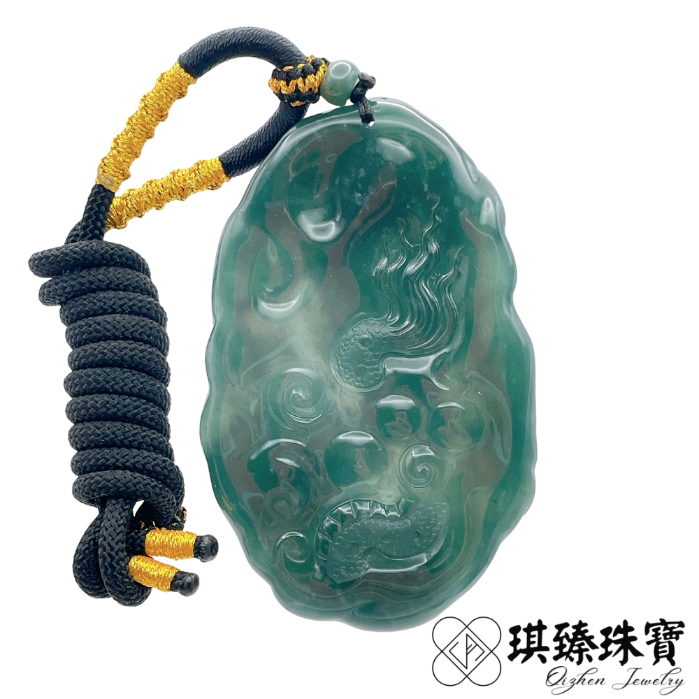 Y72)ヒスイ翡翠糯種水色暗緑A貨『悟道』精彫 彫牌 翡翠吊墜 l000001_1769620090.jpg
