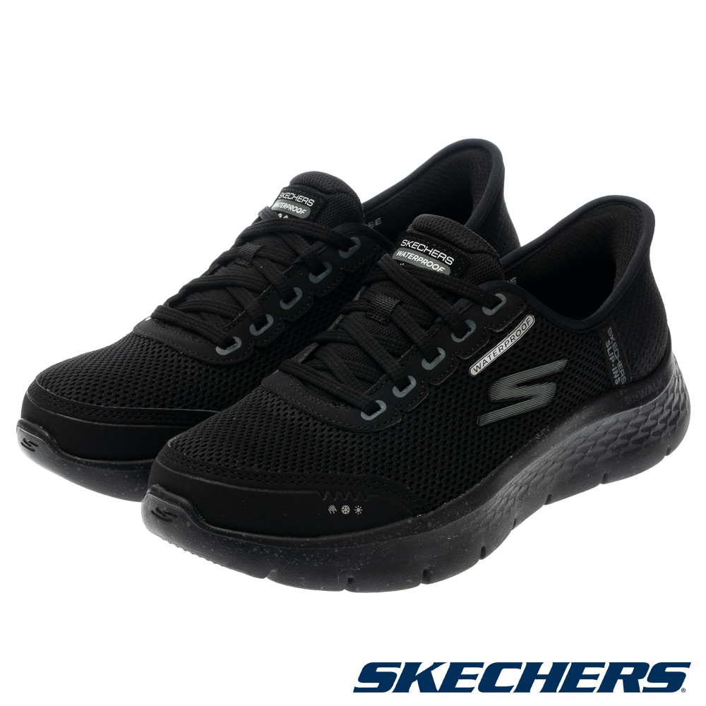 SKECHERS 斯凱奇 女鞋 健走系列 瞬穿舒適科技 GO WALK FLEX_WATERPROOF - 124846BBK