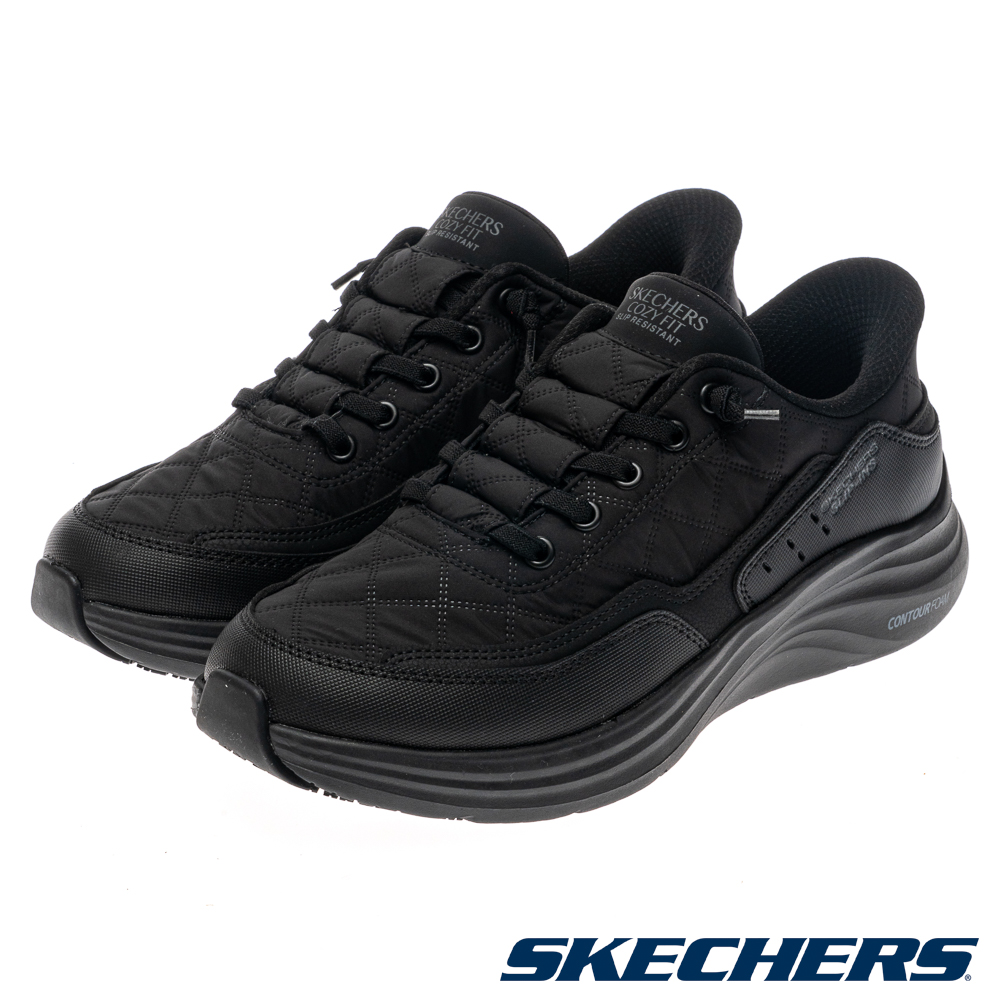 SKECHERS 斯凱奇 女鞋 工作鞋系列 瞬穿舒適科技 CONTOUR FOAM SR - COZY FIT - 108320WBLK