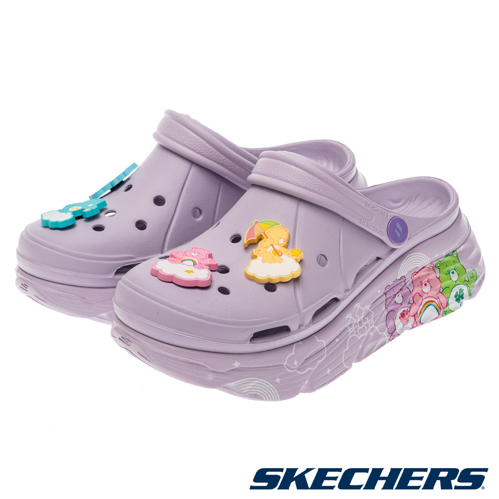 SKECHERS 斯凱奇 女鞋 健走系列涼拖鞋 MAX CUSHIONING FOAMIES - CARE BEARS - 800039LAV