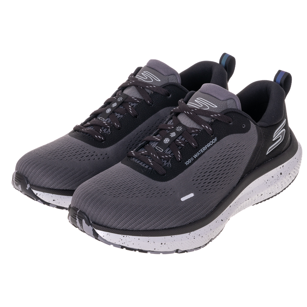 SKECHERS 斯凱奇 男鞋 慢跑系列 GO RUN PURE 4_WATER PROOF - 246097BKGY