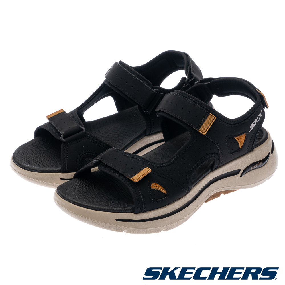 SKECHERS 斯凱奇男鞋健走系列涼拖鞋GO WALK ARCH FIT SANDAL