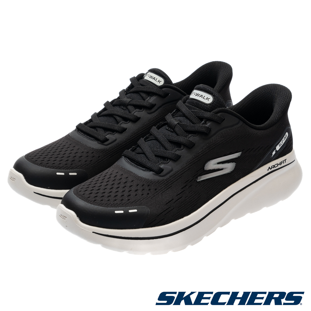 SKECHERS 斯凱奇 男鞋 健走系列 瞬穿舒適科技 GO WALK ARCH FIT N-JOY - 217075BKW