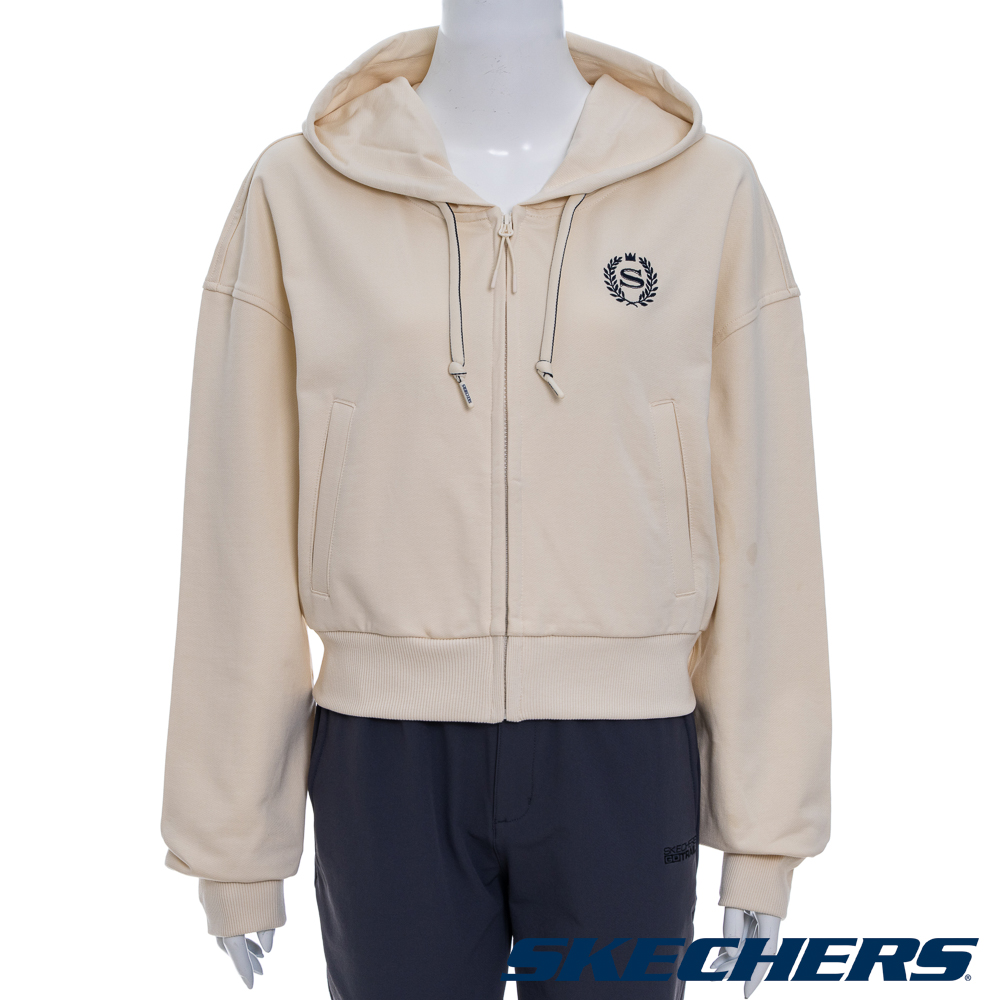 SKECHERS 斯凱奇 女拉鍊連帽外套 - L325W001-029Y