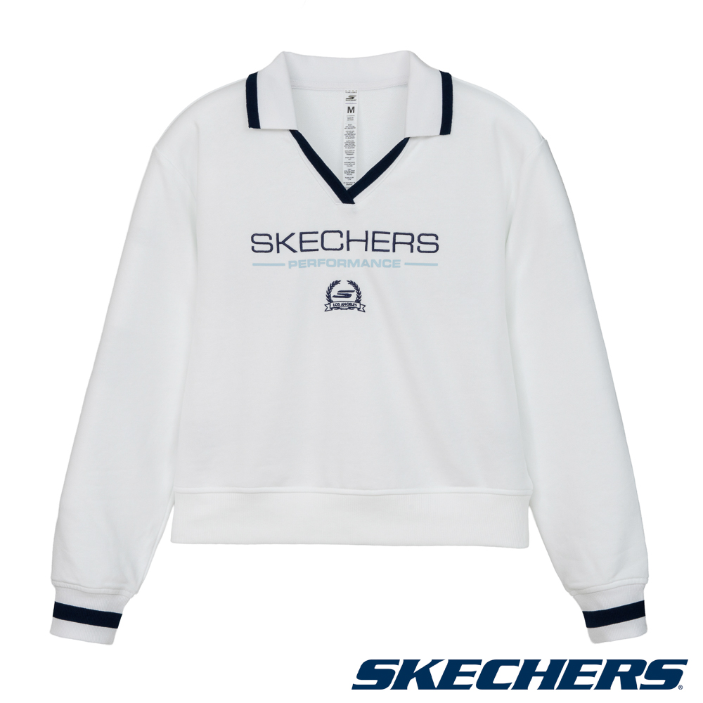 SKECHERS 斯凱奇 女長袖衛衣 - LT262WHT
