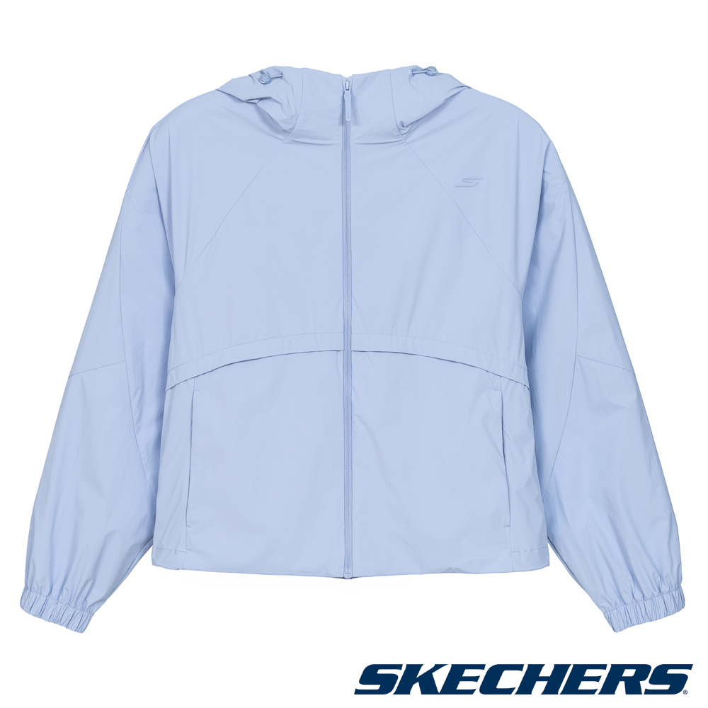 SKECHERS 斯凱奇 女拉鍊連帽外套 - P326W023-0356