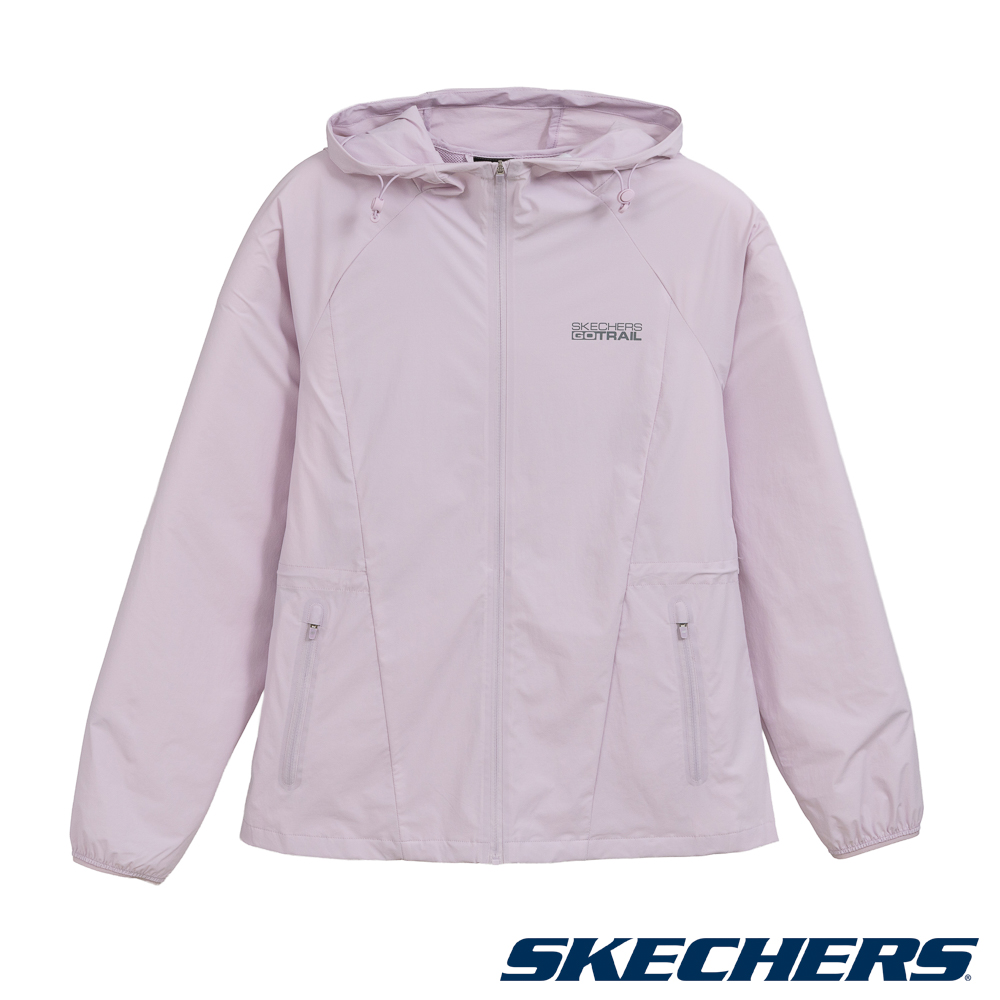 SKECHERS 斯凱奇 女拉鍊連帽外套 - P326W002-0239