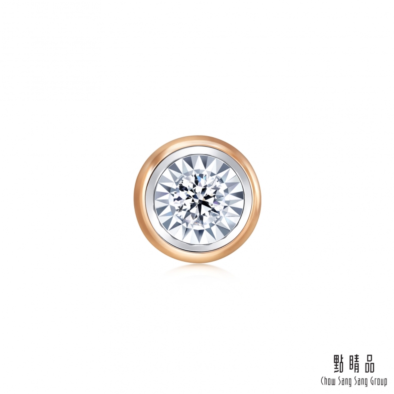 Chow Sang Sang Group 點睛品 Daily Luxe 5分 炫幻星光 18K金鑽石耳環(單只)
