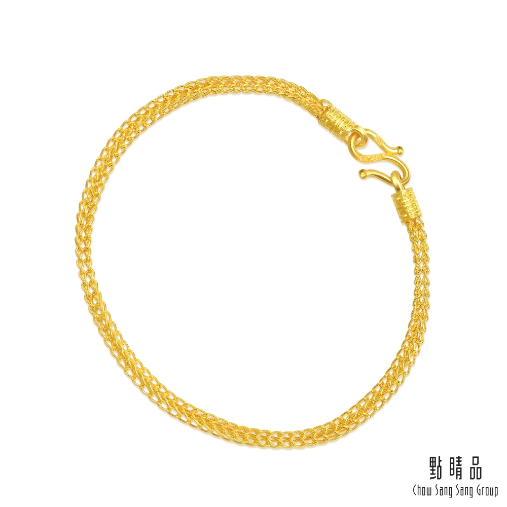 Chow Sang Sang Group 點睛品 雙層編織 黃金手鍊(18公分)_計價黃金