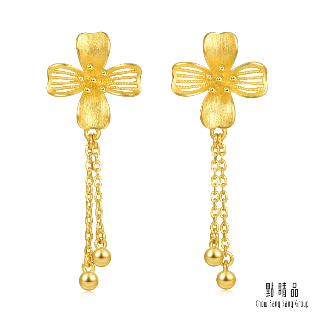 Chow Sang Sang Group 點睛品 桂花 婚嫁黃金耳環_計價黃金(一對)