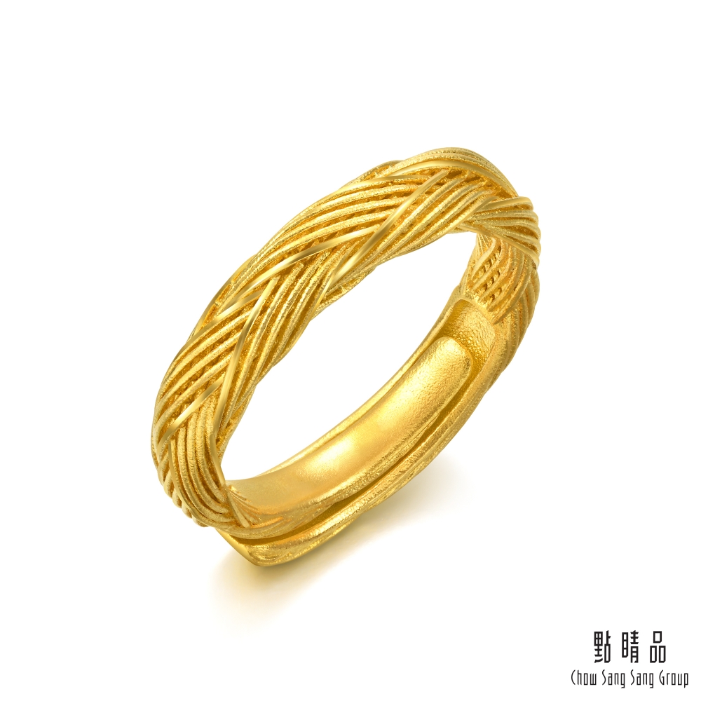 Chow Sang Sang Group 點睛品 復古編織 黃金戒指_計價黃金