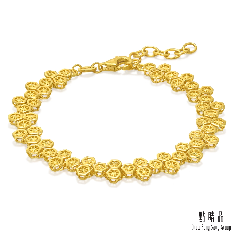 Chow Sang Sang Group 點睛品 八角星蜂巢 黃金手鍊_計價黃金