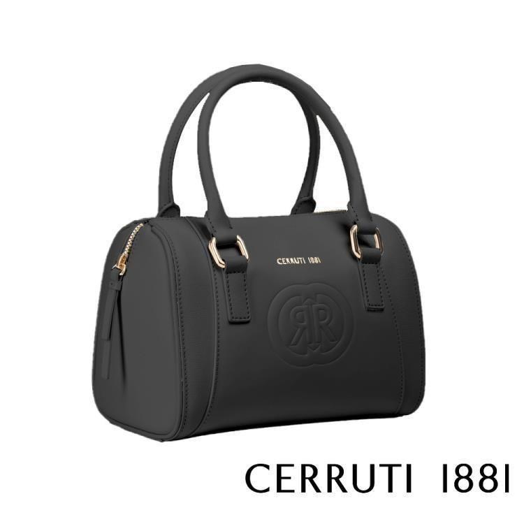 Cerruti 1881 頂級義大利小牛皮手提包CALLIE系列(黑色 CEBA05294M)