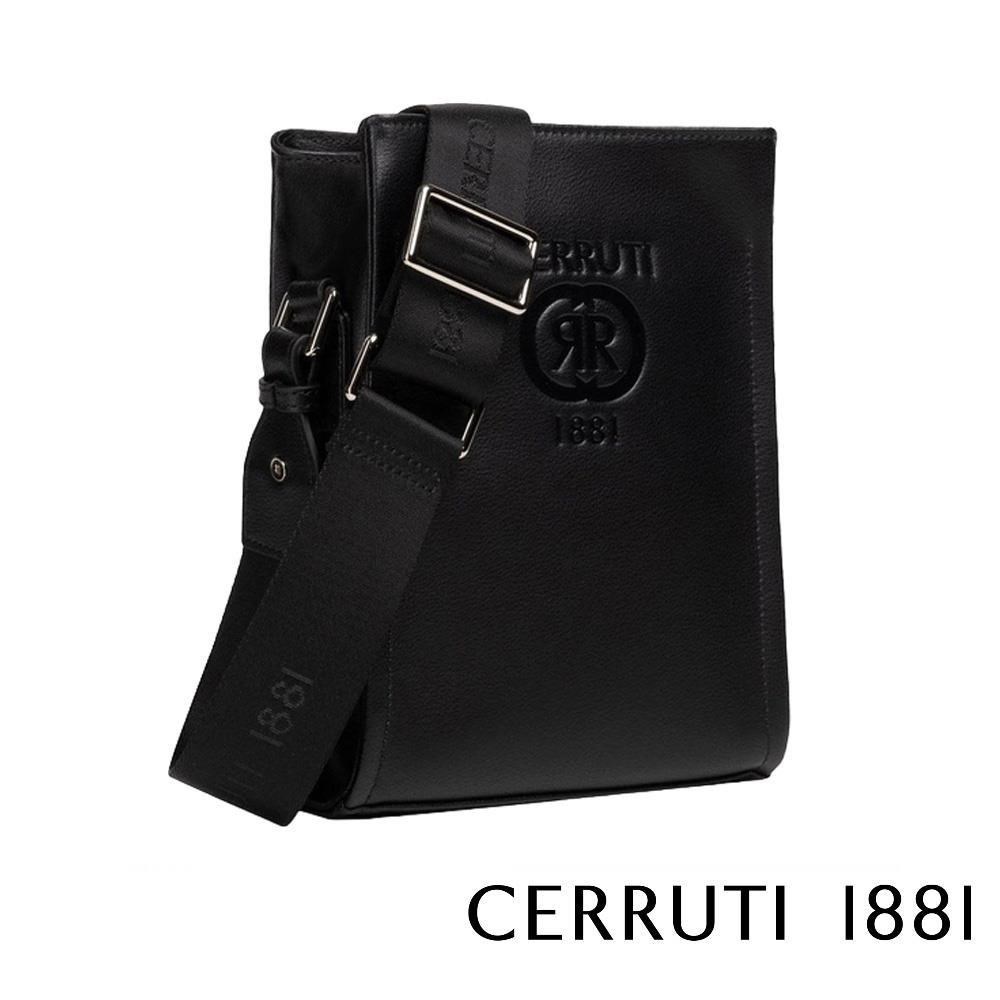Cerruti 1881 限量2折 義大利頂級小牛皮肩背包斜背包 全新專櫃展示品(6412M)