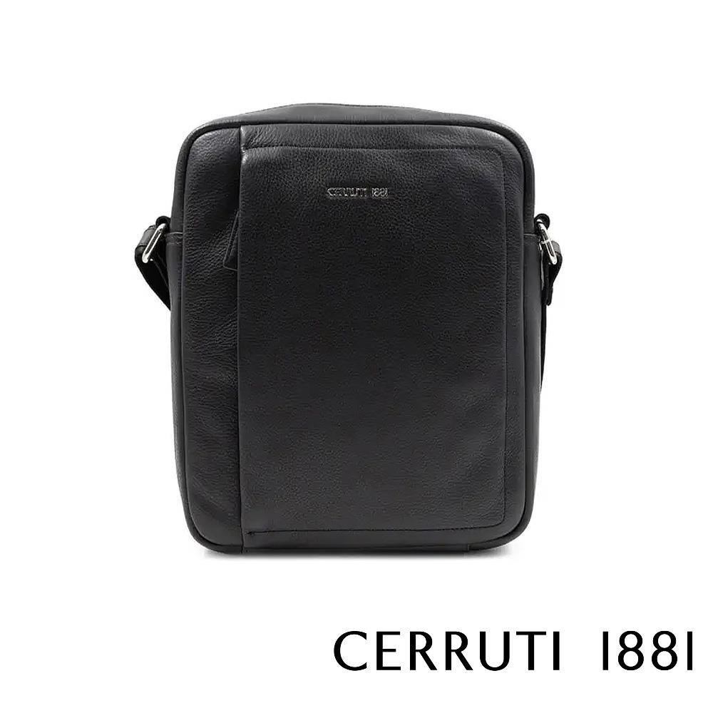 Cerruti 1881 限量2折 義大利頂級小牛皮肩背包斜背包 全新專櫃展示品 (6577M)