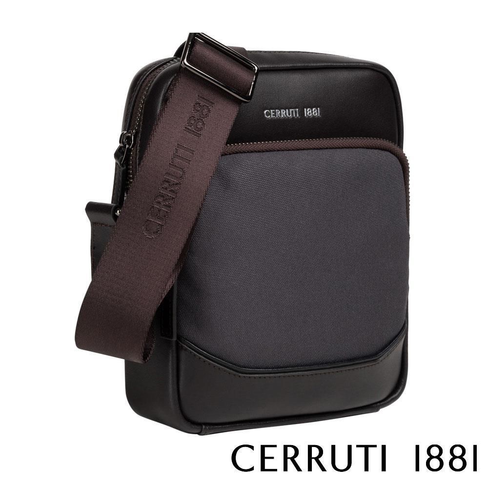 Cerruti 1881 限量2折 義大利頂級肩背包斜背包 全新專櫃展示品(灰色 6189N)