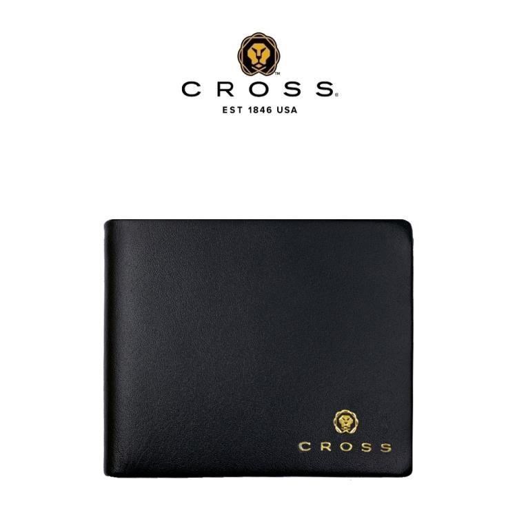 CROSS 高仕 限量2折 頂級小牛皮4卡1零錢袋皮夾 全新專櫃展示品 黑色