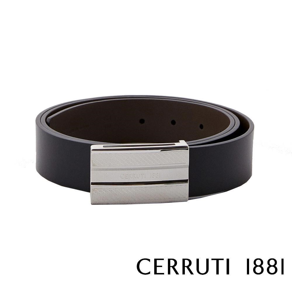 Cerruti 1881 限量3折 頂級義大利小牛皮皮帶 全新專櫃展示品(CECU05493M)