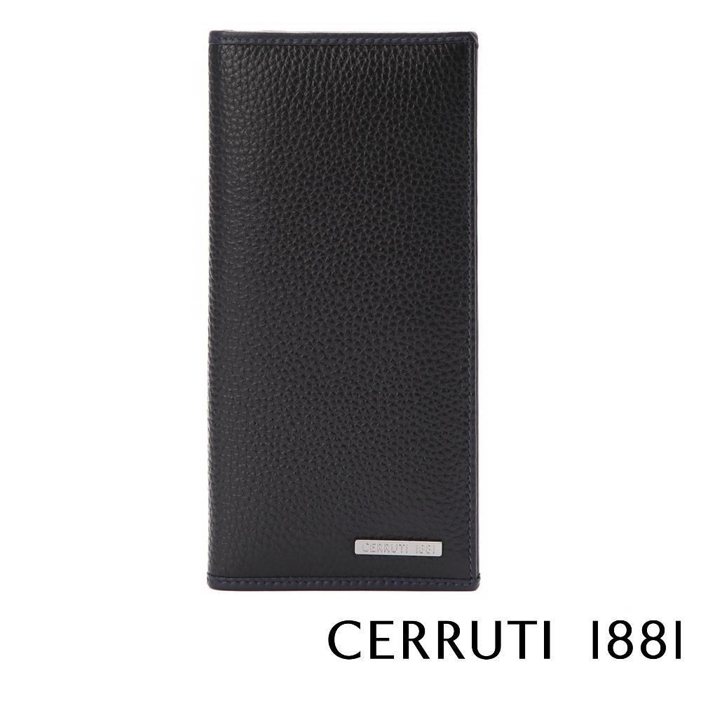 Cerruti 1881 限量2折 頂級小牛皮12卡長夾 全新專櫃展示品_黑色 5991M