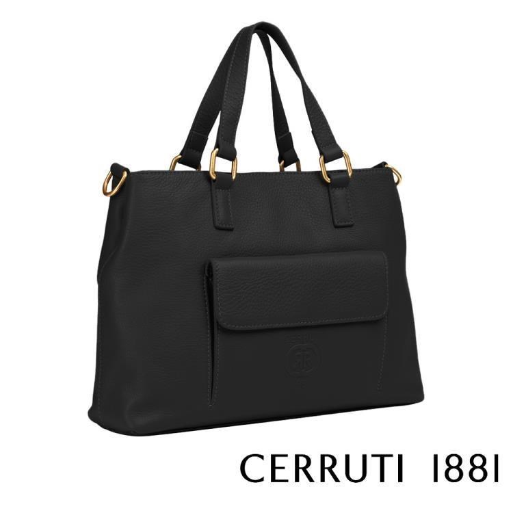 Cerruti 1881 限量2折 頂級義大利小牛皮拖特包 全新專櫃展示品(5263M)