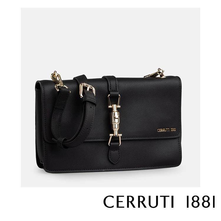 Cerruti 1881 限量2折 頂級義大利小牛皮肩背包 全新專櫃展示品(5579M)