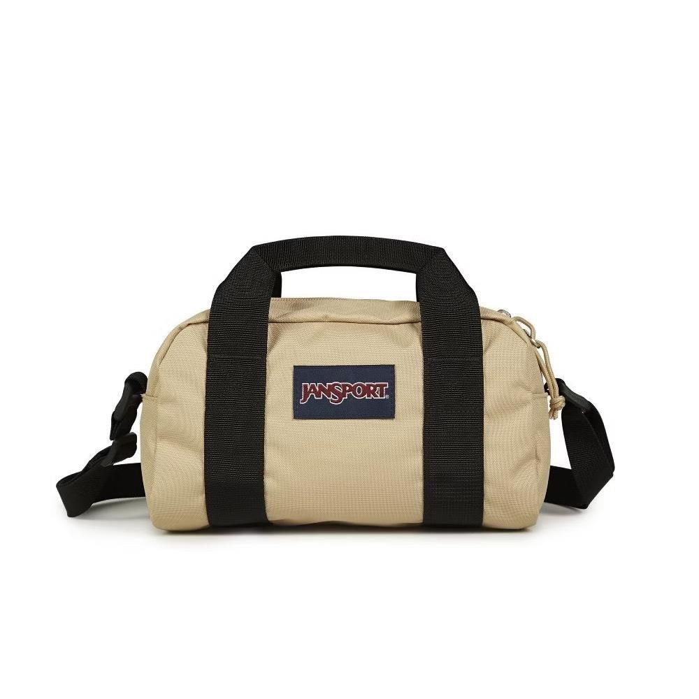 JanSport JWEEKENDER MINI DUFFEL 校園系列手提斜背兩用迷你包 -米灰石