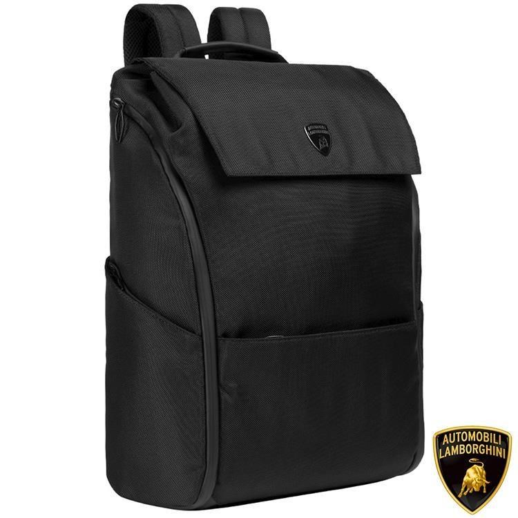 Automobili Lamborghini 限量2折 頂級義大利運動後背包 全新專櫃展示品(黑色 0343T)