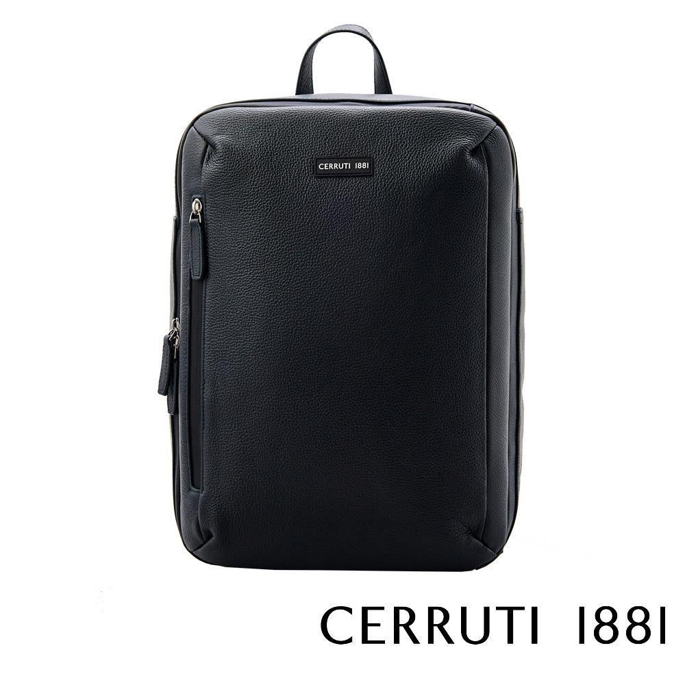 Cerruti 1881 限量2折 義大利頂級小牛皮後背包 全新專櫃展示品 (5934M)