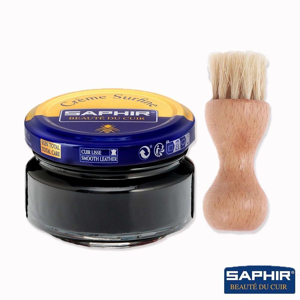 DASCO 伯爵 SAPHIR莎菲爾 皮革鞋蠟 附上蠟鬃刷 蜂蠟杏仁油成分