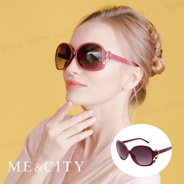 SUNS ME&CITY 甜美心型鎖鍊太陽眼鏡 精品時尚款 抗UV400 (ME 1223 E06)