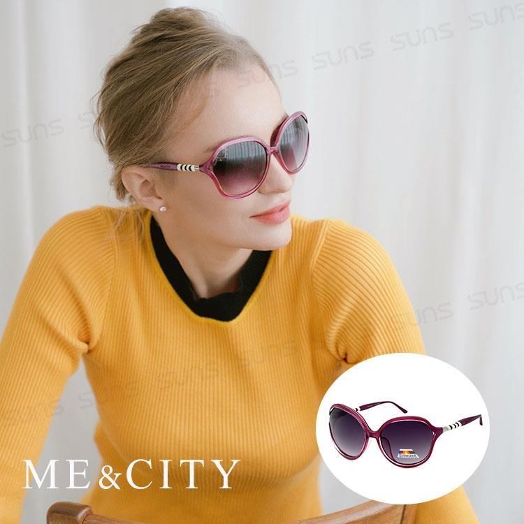SUNS ME&CITY 歐美祕戀閃耀桃偏光太陽眼鏡 義大利設計款 抗UV (ME120015 E333-3)