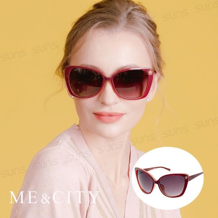 SUNS ME&CITY歐美曼妙女伶鑲花太陽眼鏡 抗UV(ME 120020 E246)