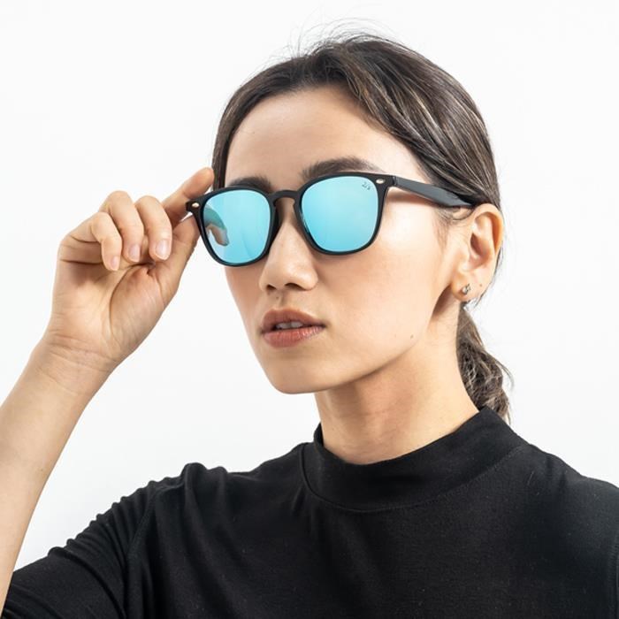BelenB 太陽眼鏡 偏光方框藍色抗UV400