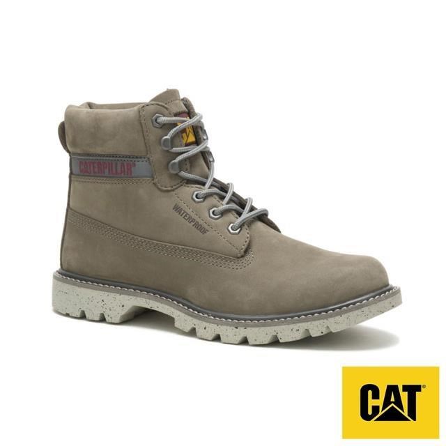 CAT COLORADO 2.0 WP 防水皮革靴 女鞋-灰綠