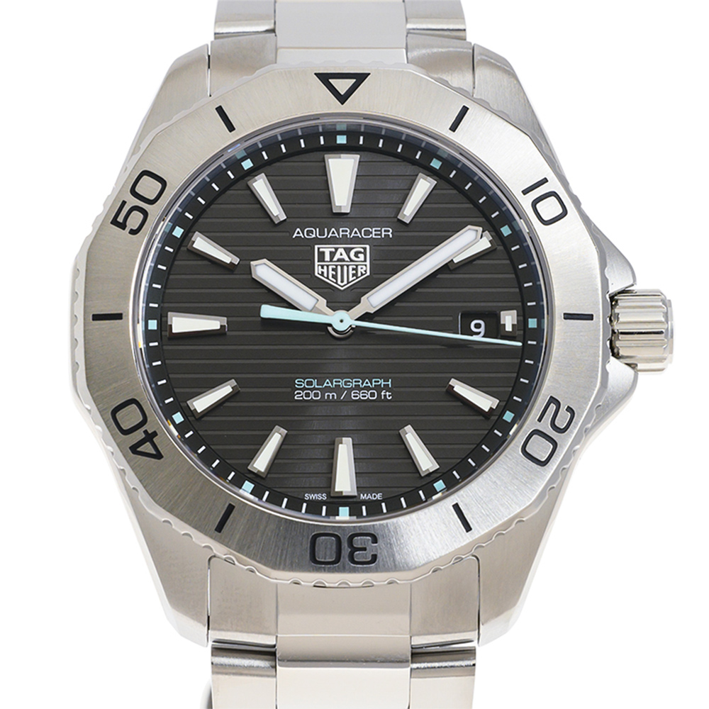 TAG Heuer 豪雅 Solargraph太陽能石英鏈帶手表(WBP1114.BA0000)x黑色x40mm