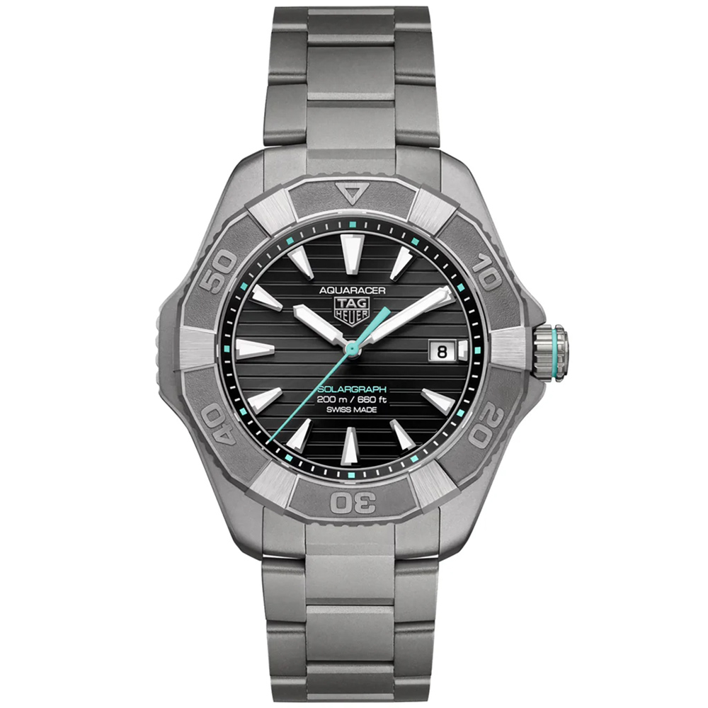 TAG Heuer 豪雅 AQUARACER PROFESSIONAL 200米太陽能石英鈦金屬手錶(WBP1184.BF0008)x40mm
