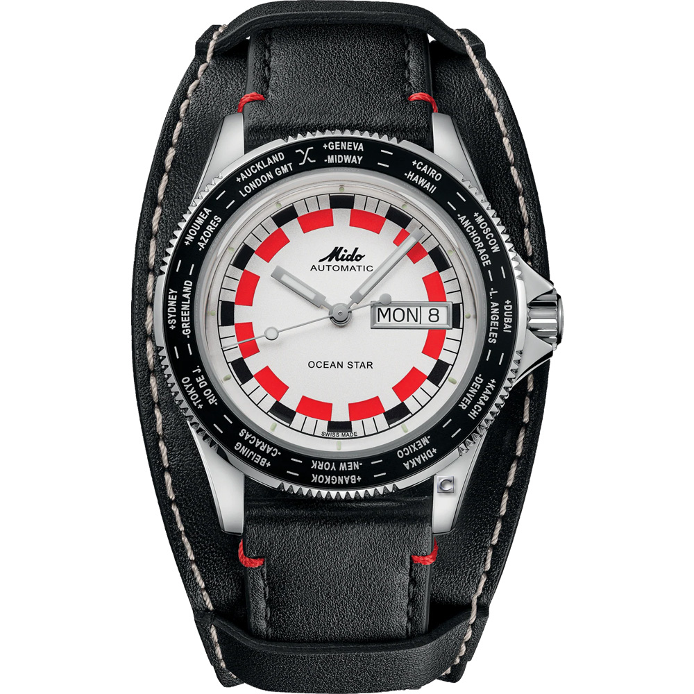 MIDO 美度 Ocean Star 世界時間 200米機械潛水錶 手錶 男錶-M0268301603000/40.5mm