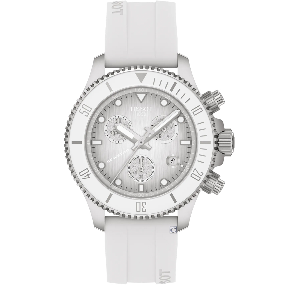 TISSOT 天梭 官方受權 SEASTAR 1000 小海星38mm 計時運動錶 女錶 中性錶-T1202171701100